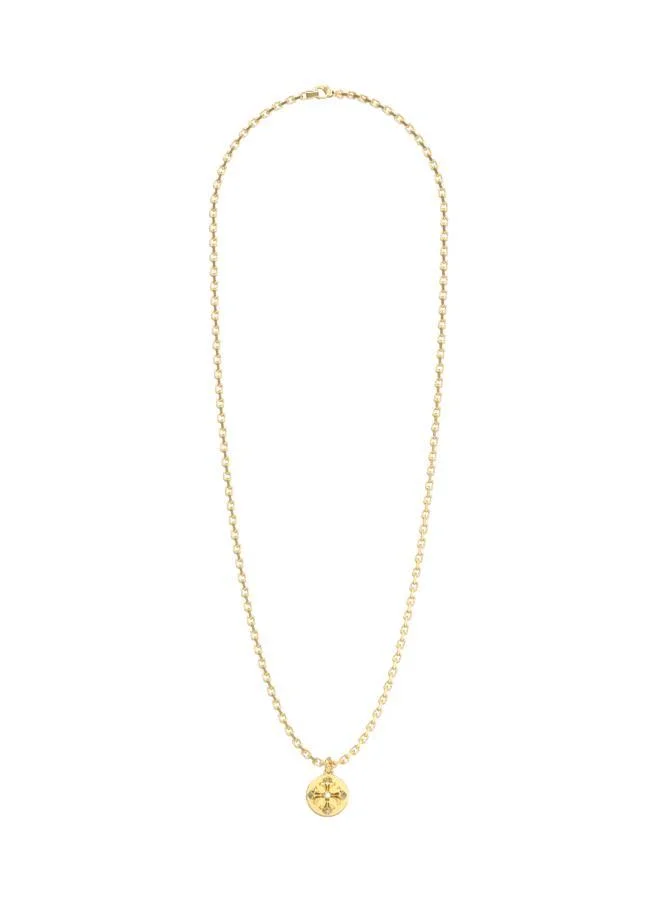 GUESS 26 Inch Savage Coin Charm Necklace